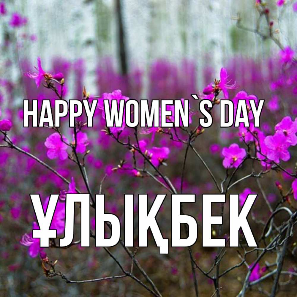 Greetings card с именем, ҰЛЫҚБЕК happy women`s day дикие цветы Greetings with text for free download 